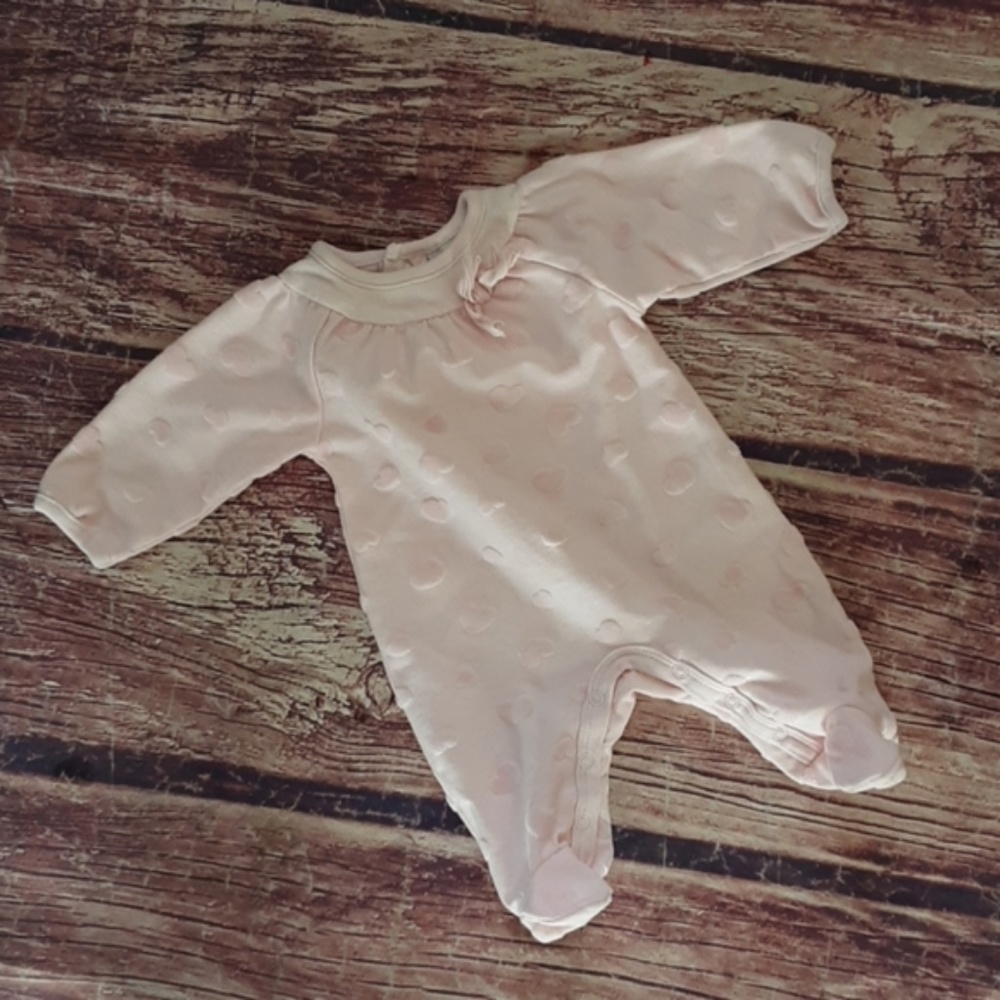 Mini Muffin pink newborn preemie footie playsuit